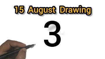 How to Draw an Independence Day Fish Using Number 3 🐟 | 15 August Special Art
