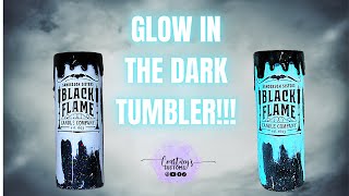 Glow In The Dark Tumbler | Black Flame Candle Tumbler | Drip Tumbler