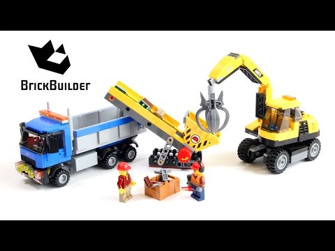 lego city 60075 excavator and truck - lego speed build