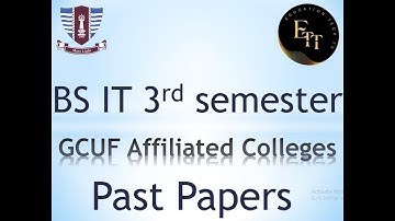 3rd Semester GCUF Affiliated Colleges Past Papers  || Past Papers