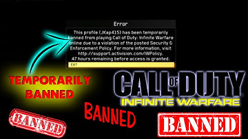 YOU WILL BE BANNED ON INFINITE WARFARE | STATS RESET | 48 HOUR BAN
