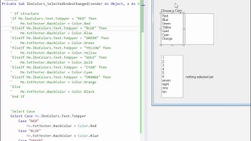 Visual Basic Tutorial 6 - Decision making using IF and SELECT CASE structures