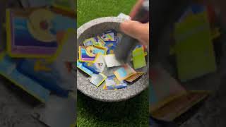 Crushing pokemon cards ASMR 🤯🫣 #pokemon #pokemongo #asmr #satisfying #shorts