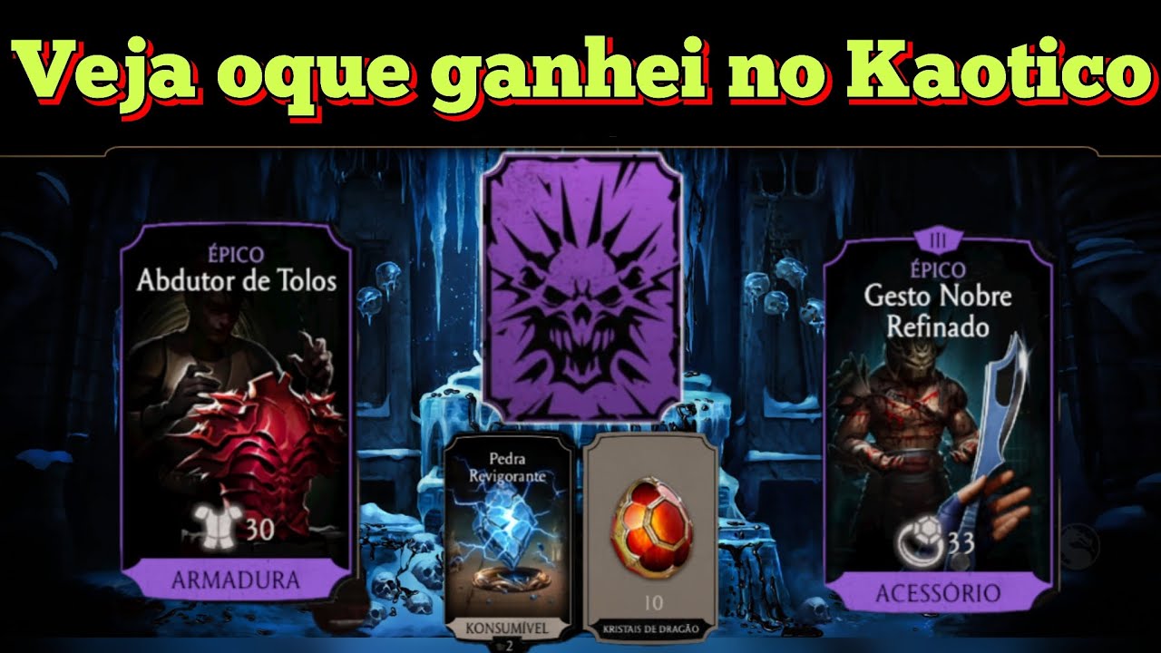 Jogando o Modo Kaotico da Kripta completo, veja tudo que ganhei, difícil demais 😱, dicas, mk mobile