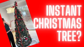 Instant Christmas Tree Hack for Slacker Moms! A Fully Lit and Decorated Christmas Tree INSTANTLY! 😂