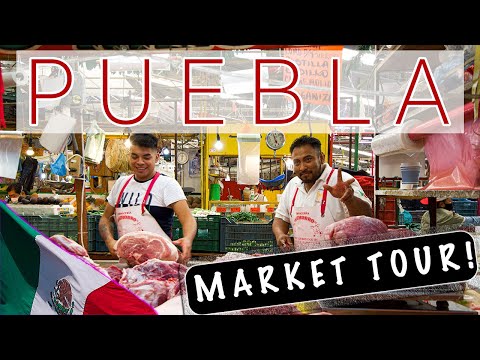 EXPLORING PUEBLA'S FRIENDLIEST FOOD MARKET 🌮🐑 🥘 | MEXICO TRAVEL and FOOD VLOG 🇲🇽
