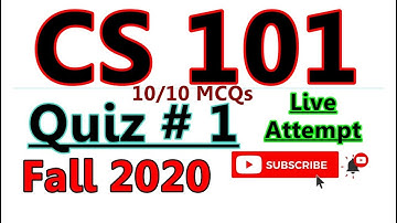 CS101 Quiz # 1(Second Student) Live Attempt Fall 2020 || Introduction to Computing