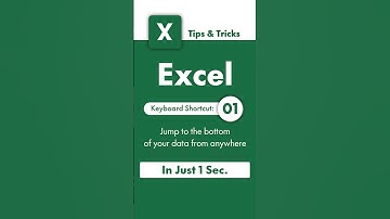 #1 Excel Keyboard Shortcut Tricks 2024. How to jump to bottom of data in 1sec 🚀📊 #Shorts #exceltips