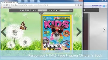 100% Free Responsive HTML5 Flipbook Creator for Media Rich Page Flip Children