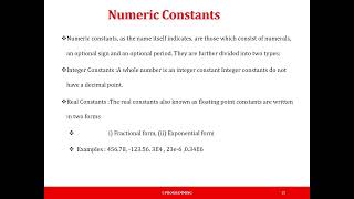 Variables and constants