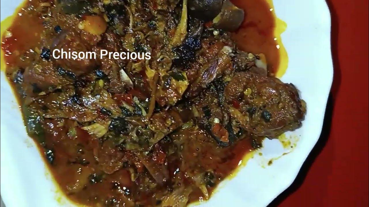 OGBONO SOUP Recipe. How to Cook ogbono soup with goat meat and bitter
