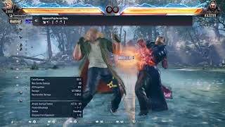 Tekken 8 - Steve Fox Move List with Frame Data (Normal Hit/Block/Counter Hit)
