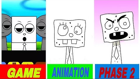 My NEW! Sprunki OC: DoodleBob (From SpongeBob) | Game vs Animation vs Phase 2