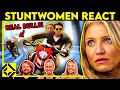 Stuntwomen React to Bad & Great Hollywood Stunts 11