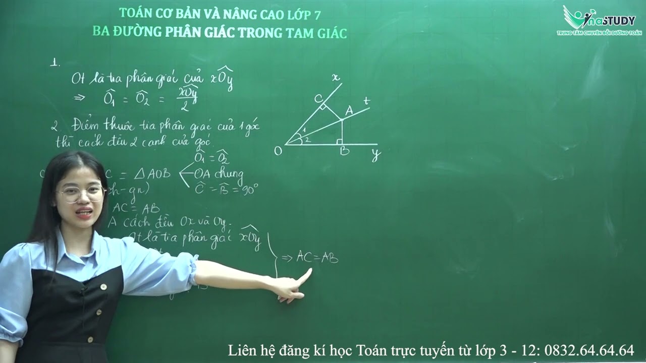 Toán lớp 7 - Ba đường phân giác trong tam giác - Cô Nguyễn Quỳnh - Vinastudy.vn