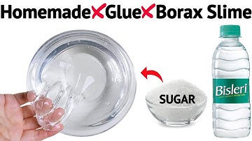 How to make Water and Sugar Slime at home Without Glue Borax and Activator/Making Water Slime/ASMR