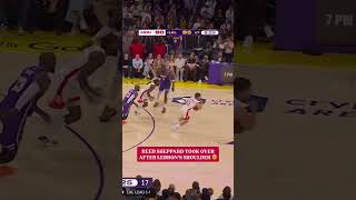Reed Sheppard was unfazed by LeBron pushing him and came in CLUTCH for Houston. 🔥