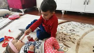 Yiğit doktor oldu. Kardeşini muayene etti #doktor #kardesim #arabalar