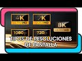 Tipos de Resoluciones de Pantalla | SD - QHD - HD - FHD - UHD - 4K - 8K