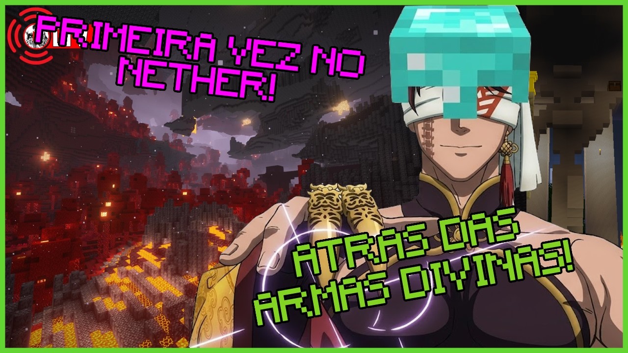 PRIMEIRA VEZ no NETHER indo atrás do HAJUN e das ARMAS DIVINAS! | MINE OF RAGNAROK N°1