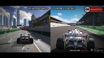 Real Racing 3 vs F1 Mobile Racing | Uralkali Haas F1 Team ( androit )
