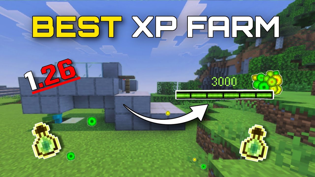 Minecraft NEW XP Farm in Bedrock Edition 1.26 (MCPE/BEDROCK) - YouTube