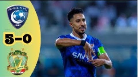 ملخص مباراه الهلال السعودي والشرطه العراقي 5-0 تألق سالم الدوسري Al-Hilal vs Al Shorta