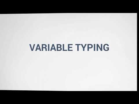 46. Variable Typing.