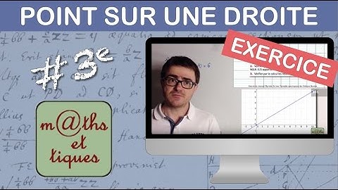 EXERCICE : Vérifier si un point appartient à une droite (fonction affine) - Troisième