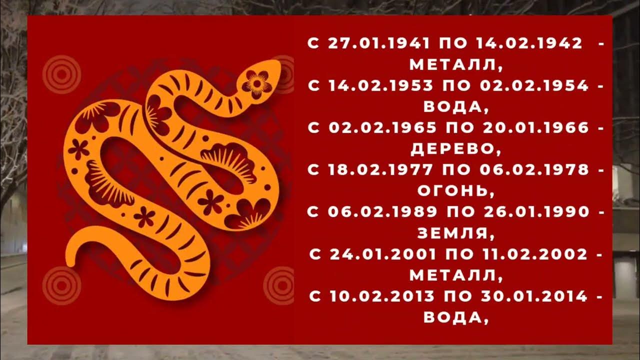 Год змеи по китайскому календарю 2025 дата