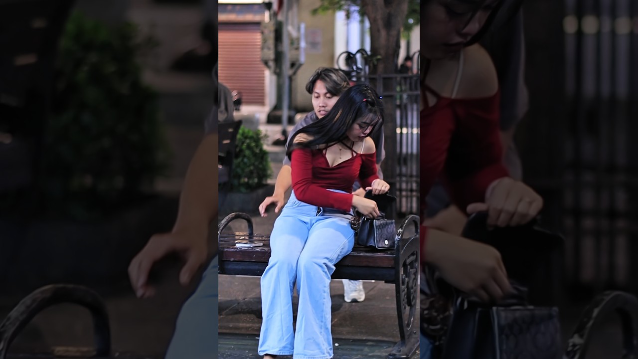 prank take beautiful lady's phone! 