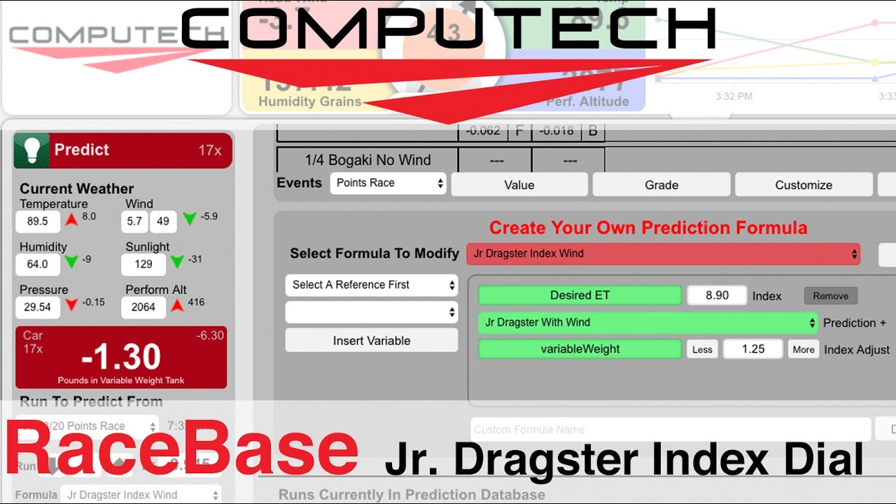 RaceBase Jr  Dragster Weight Index Prediction