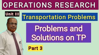 Operations Research I Transportation Problems I Problems and Solutions I Part 3 I Hasham Ali Khan I