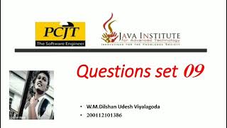 Questions Set 09 | Database Management System | Java Institute