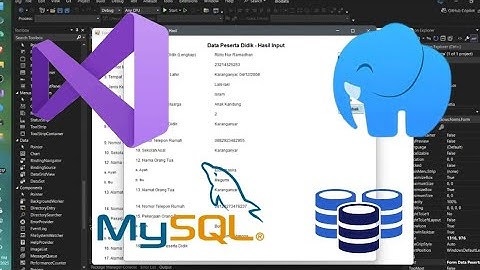 Menghubungkan Visual Studio dengan Database MySql - Aplikasi Biodata Siswa - Select dan Insert