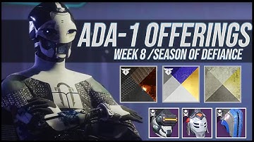 Destiny 2: Ada-1 Shaders and Armor Review! | Week 8 | Lightfall