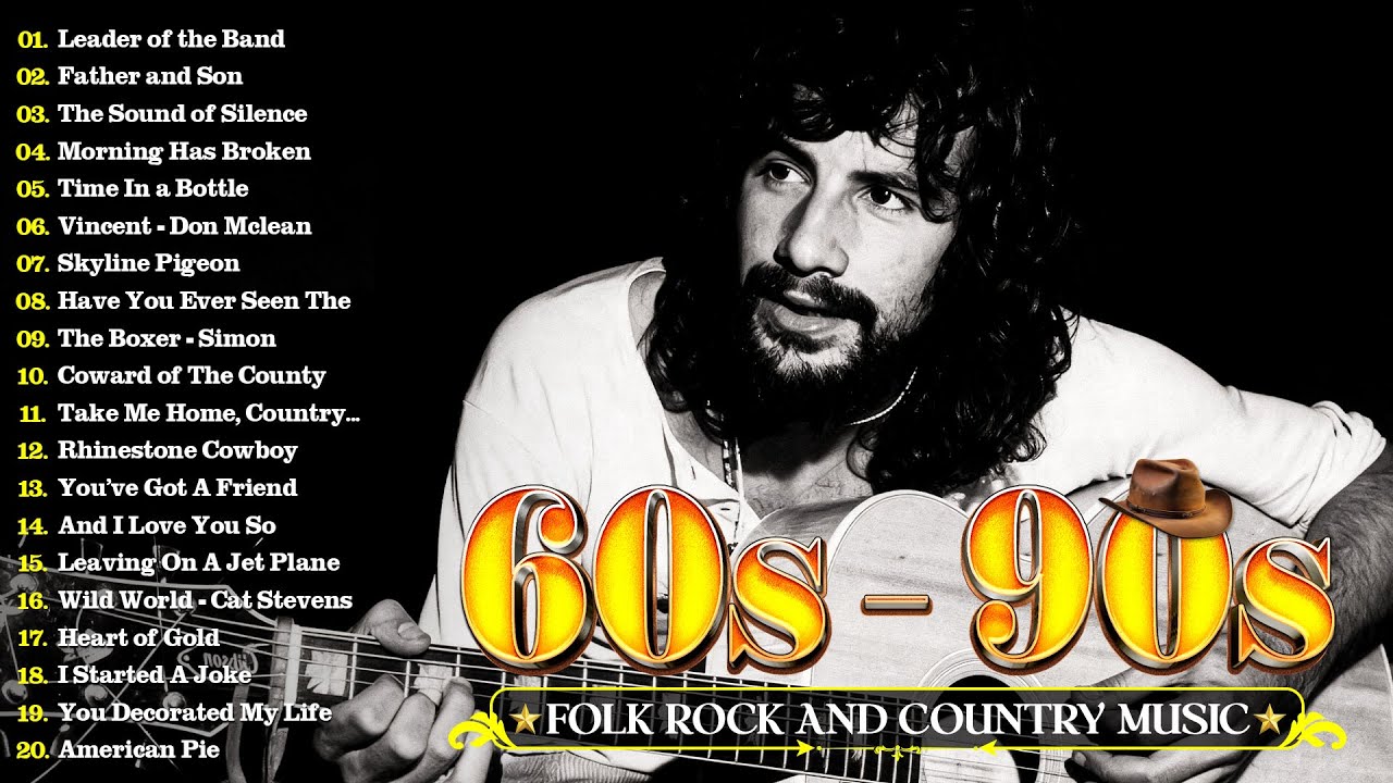 70s 80s 90s Folk Rock Country Music | Jim Croce, Kenny Rogers, John Denver, James Taylor, America