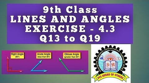 9th class Lines and Angles ex 4.3 in telugu