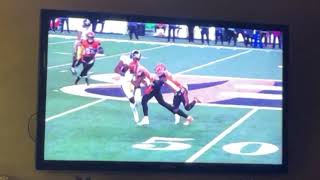 Von Bell hug hit on juju Smith Schuster.
