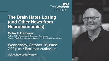 Watson Lecture Promo – Oct. 12, 2022: Colin Camerer