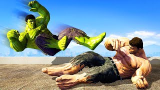 HUMAN Hulk Fights the Real Hulk - GTA 5 RP