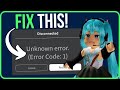 ERROR CODE 1 ROBLOX [FIXED] | Error Code 1 Roblox Unknown Error