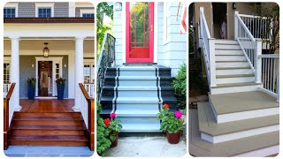 Porch Stairs Design: Make a Statement with Your Staircase | Front Door Stair | House Front Stairs