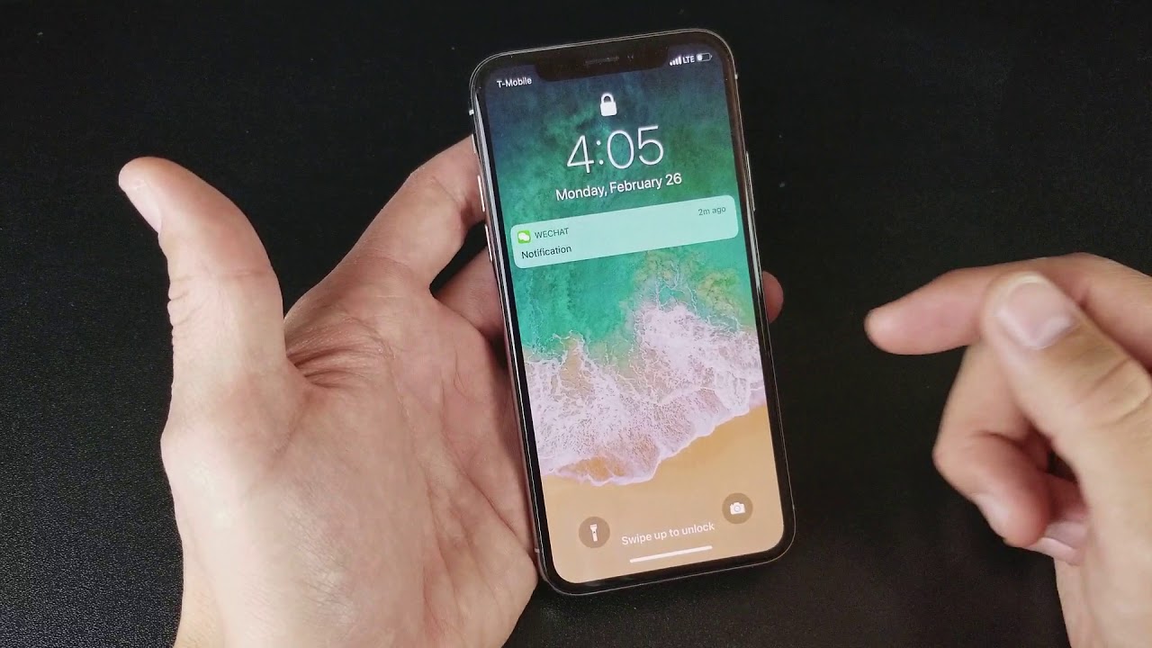 IPhone X How To Turn On Flashlight Camera From Lock Screen YouTube
