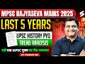 MPSC Rajyaseva Mains 2025 | Last 5 Years UPSC History Trend Analysis | Important PYQs by Vaibhav Sir