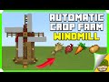 Auto Crop Farm Inside A Small Windmill In Minecraft Bedrock Edition (MCPE/Xbox/PS4/Switch/Windows10)