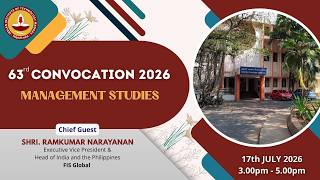 IIT Madras - Department of Management Studies(DoMS) - 63rd Convocation 2026