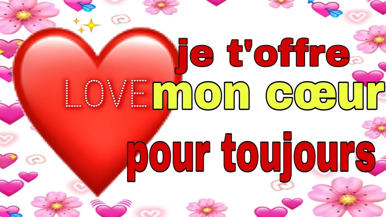 💓 mon amour je t'offre mon cœur pour toujours ️ ️💝 prend en soins ️💓#