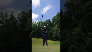 Facing a blind chip? Have someone hold the flagstick above the hole! ⛳️ Facing a blind chip? Have someone hold the flagstick above the hole! ⛳️