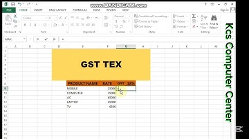 "Sales Tax Calculation in Excel | Step-by-Step Guide | KCS Computer Center